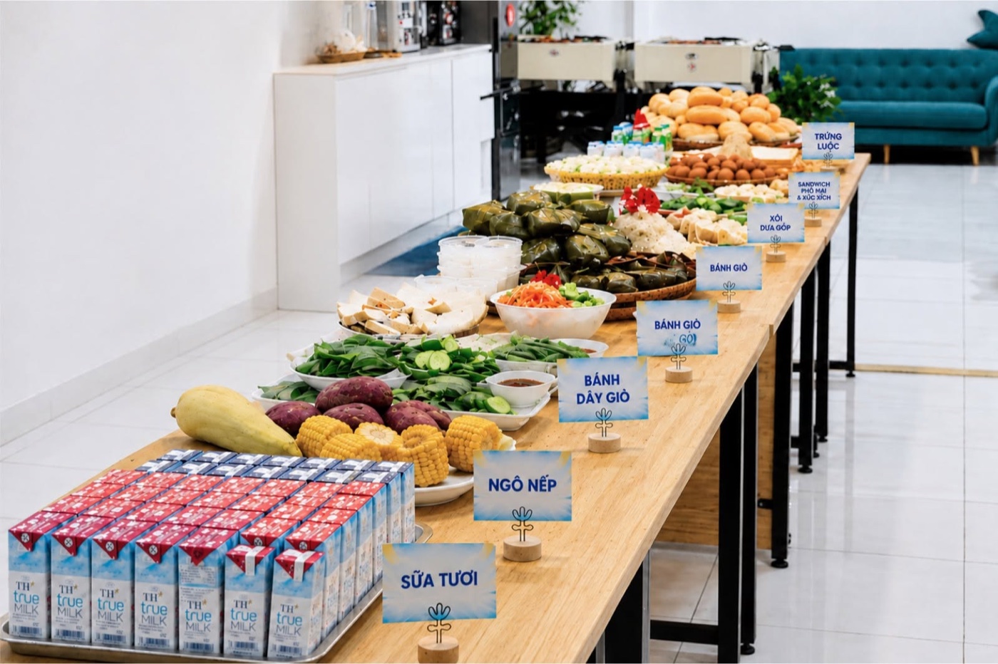 Bữa sáng buffet ấm cúng