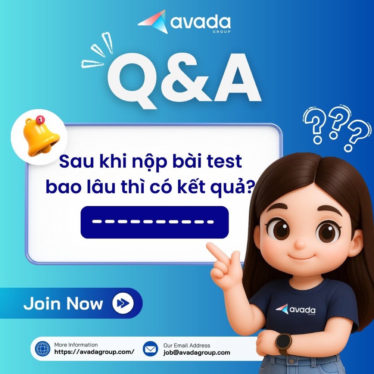 Sau khi nộp bài test bao lâu thì có kết quả?