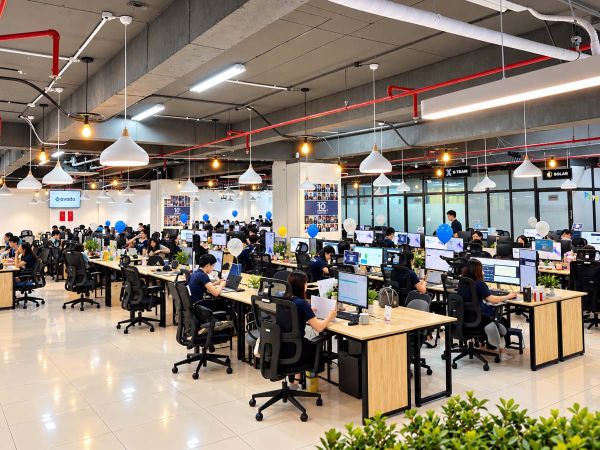 Không gian mở & trang thiết bị tại Avada Group
